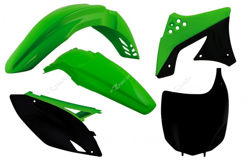 Kunststoff-Kit Racetech Originalfarbe 2012 grün/weiß Kawasaki KX-F250