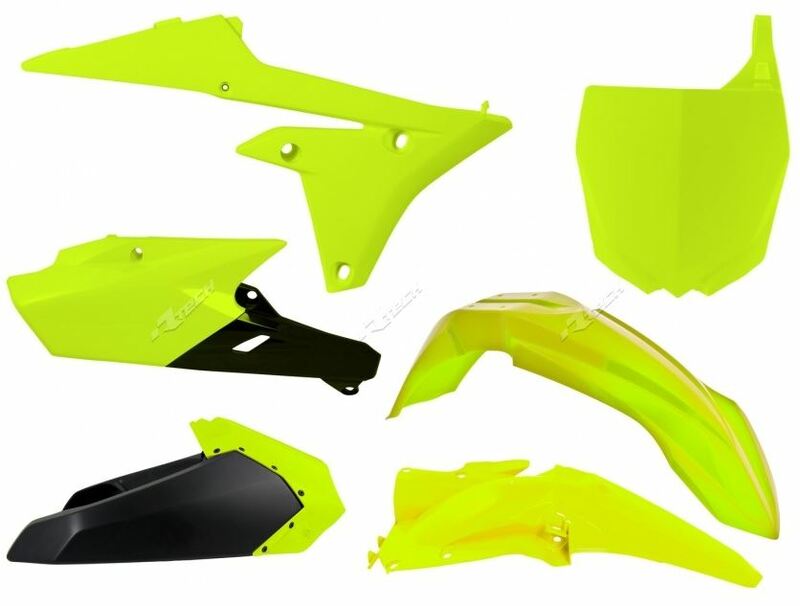 Kunststoff-Kit RACETECH gelb neon/schwarz Yamaha YZ250F/Y Z450F