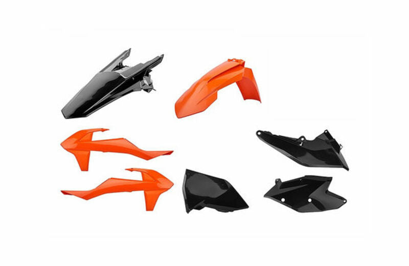 POLISPORT MX Plastik-Kit orangefarben/schwarz KTM SX/SX-F