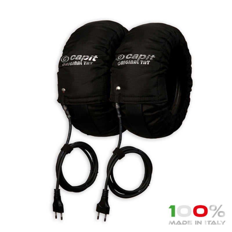 CAPIT Mini GP Reifenwärmer – 90/90-10", 120/80-10" Schwarz