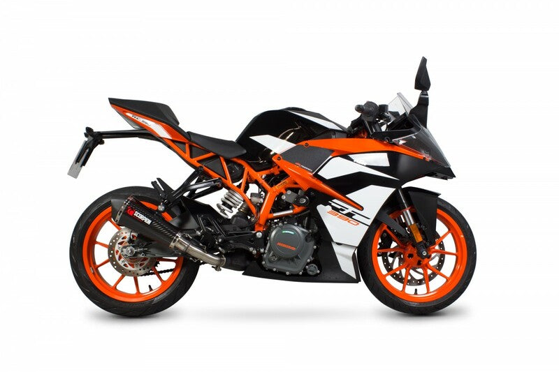 SCORPION Serket Parallel Muffler Carbon/Black ABS End Cap KTM RC390