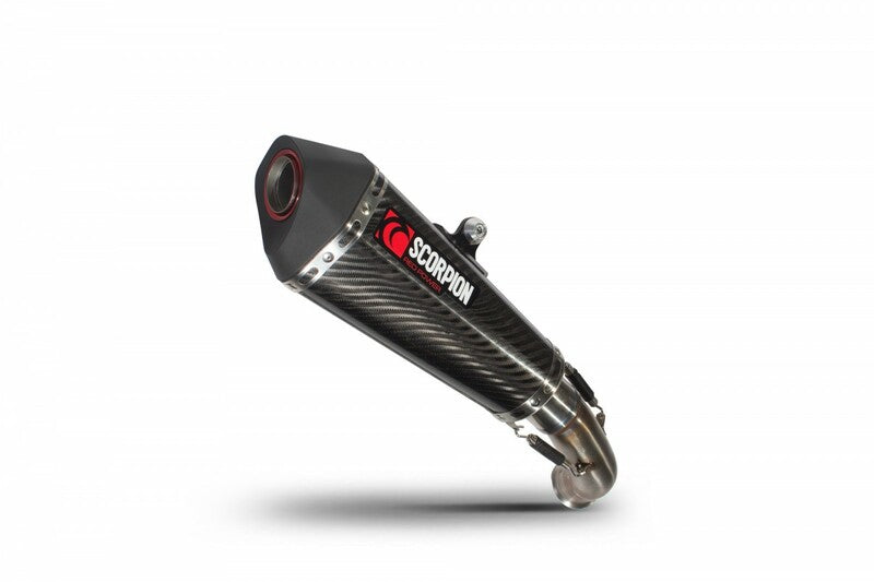 SCORPION Serket Parallel Muffler Carbon/Black ABS End Cap KTM RC390