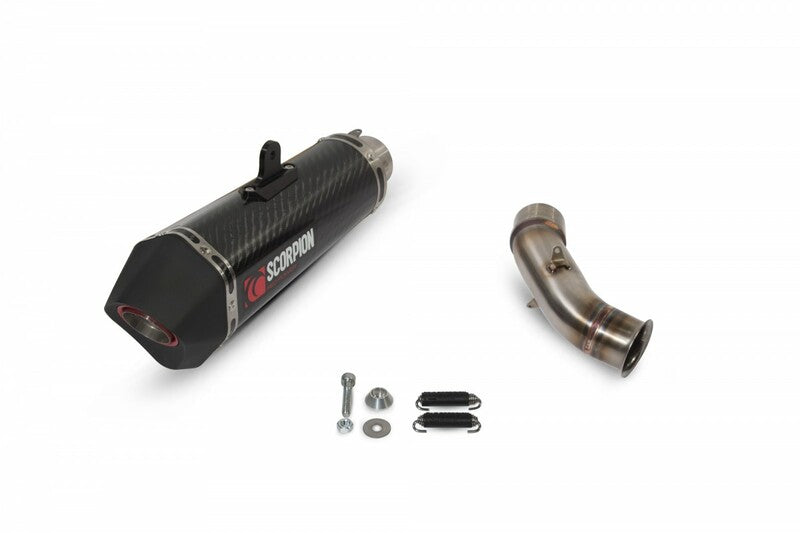 SCORPION Serket Parallel Muffler Carbon/Black ABS End Cap KTM RC390