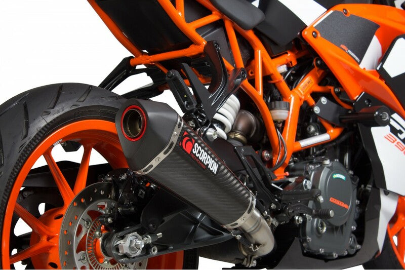 SCORPION Serket Parallel Muffler Carbon/Black ABS End Cap KTM RC390