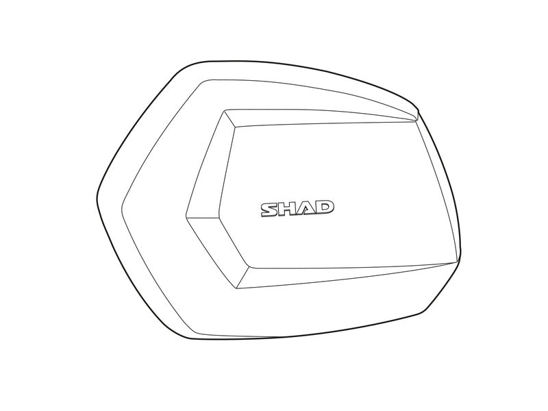 SHAD SH35 Abdeckung links Aluminium