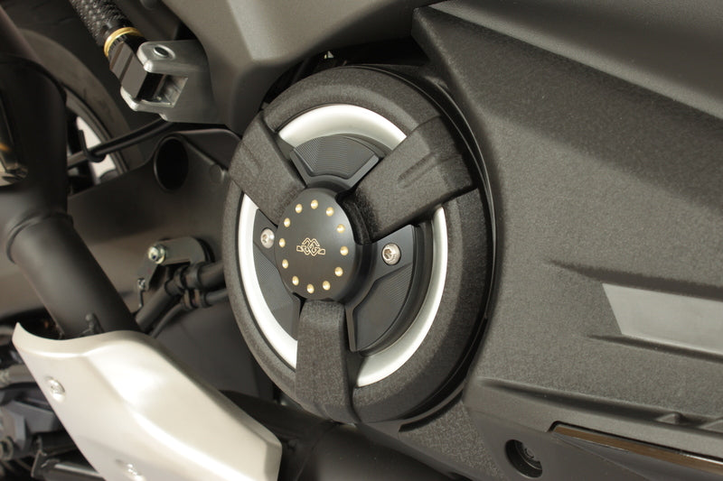 GILLES Motorabdeckung (Styling) Schwarz/Gold Yamaha T-Max 530/560