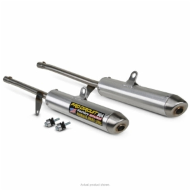 PRO CIRCUIT 304 Schalldämpfer gebürstetem Aluminium/Edelstahl Endkappe