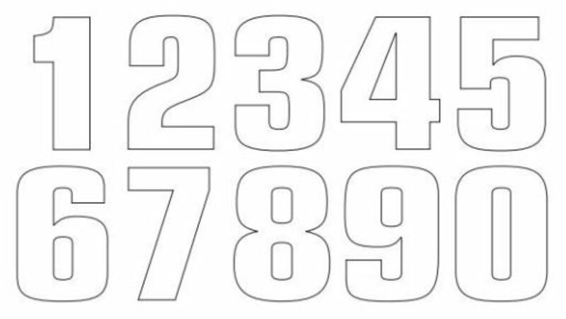 TECNOSEL Race Number 0 20x13cm White Set of 3