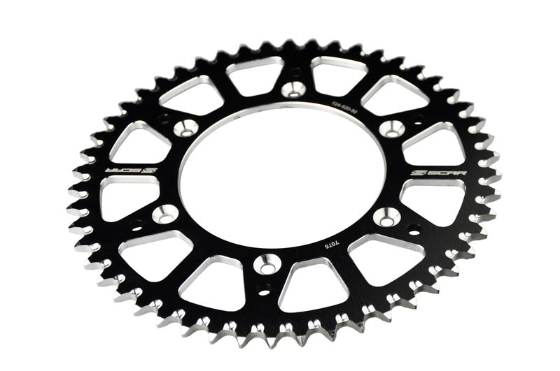 SCAR Kettenrad 49 Zähne Alu Ultra Leicht Selbstreinigend Kette 520 Typ SRS330 Schwarz