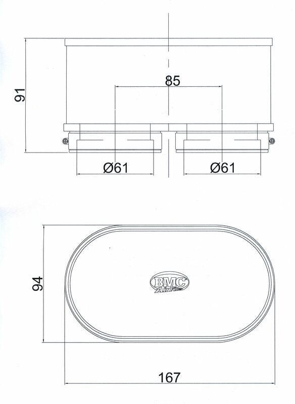 BMC Luftfilter (zwei Filtern Set) - FM3092