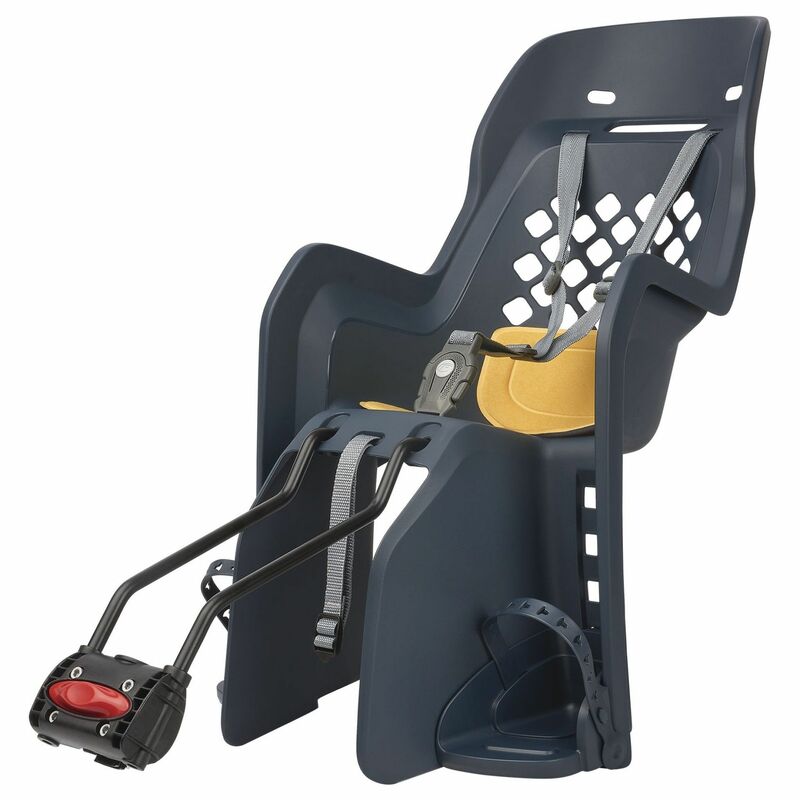 POLISPORT Joy FF 29" Rear Child Bike Seat Frame Mounting - Denim/Yellow
