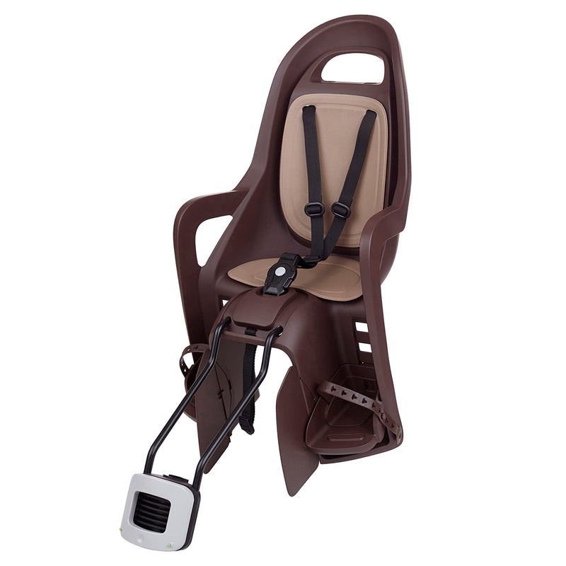 POLISPORT Groovy Maxi FF 29" Rear Child Bike Seat Frame Mounting - Dark Brown/Brown