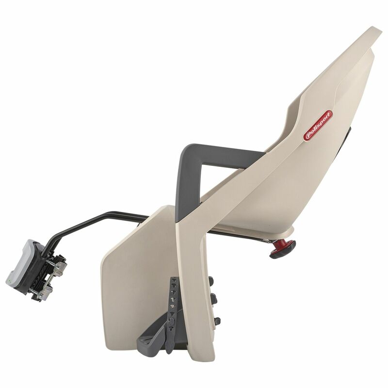 POLISPORT Guppy Maxi+ FF Rear Child Bike Seat Carrier Mounting - Cream/Gray