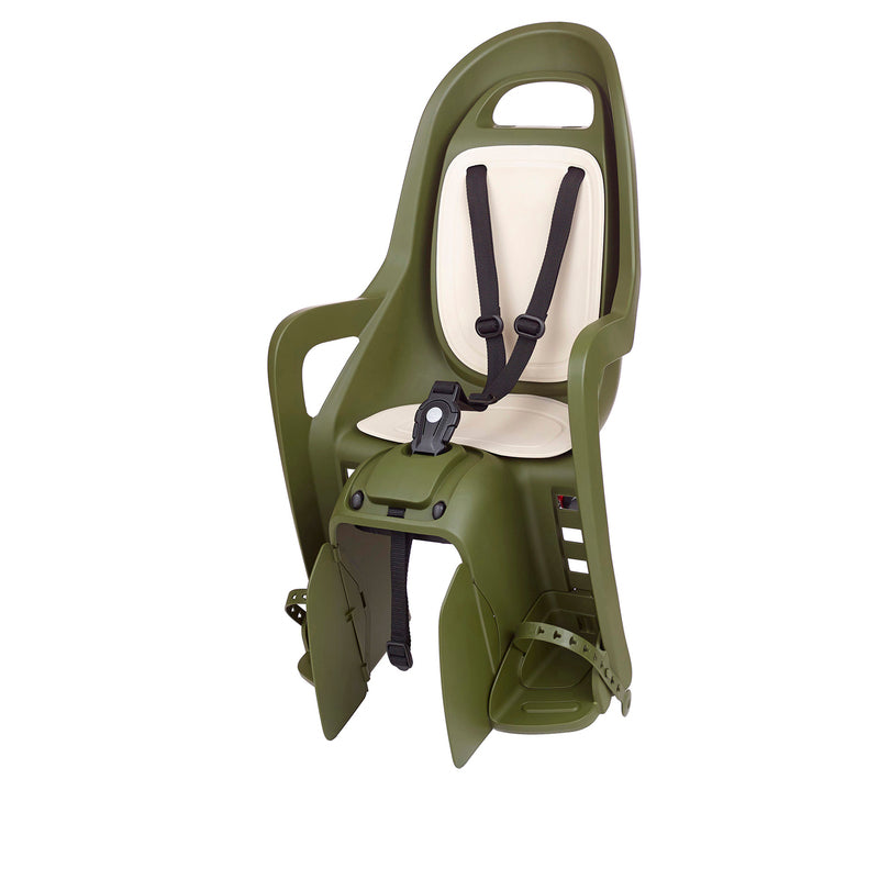 POLISPORT Groovy Maxi CFS Rear Child Bike Seat Carrier Mounting - Dark Green/Cream
