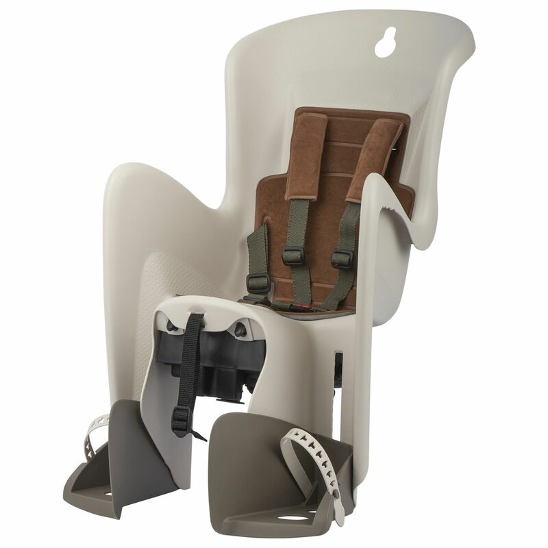 POLISPORT Bilby Maxi CFS Rear Child Bike Seat Frame Mounting - Cream/Brown