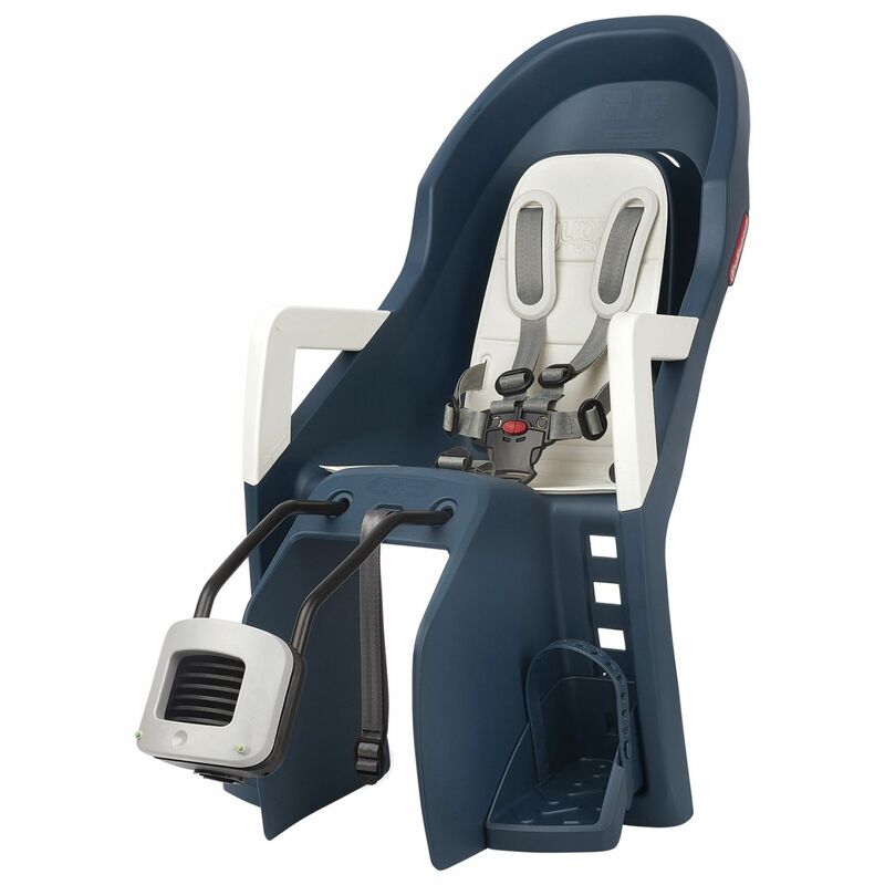 POLISPORT Guppy Maxi+ FF Rear Child Bike Seat Carrier Mounting - Jeans/Cream