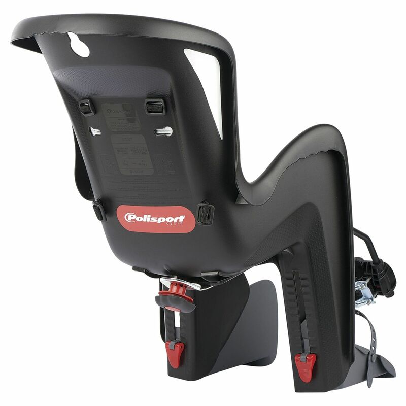 POLISPORT Bilby Maxi FF Rear Child Bike Seat Frame Mounting - Cream/Brown