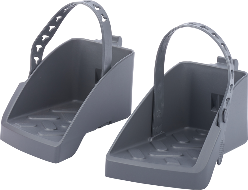 POLISPORT Footrests + Straps Dark Grey Guppy Maxi