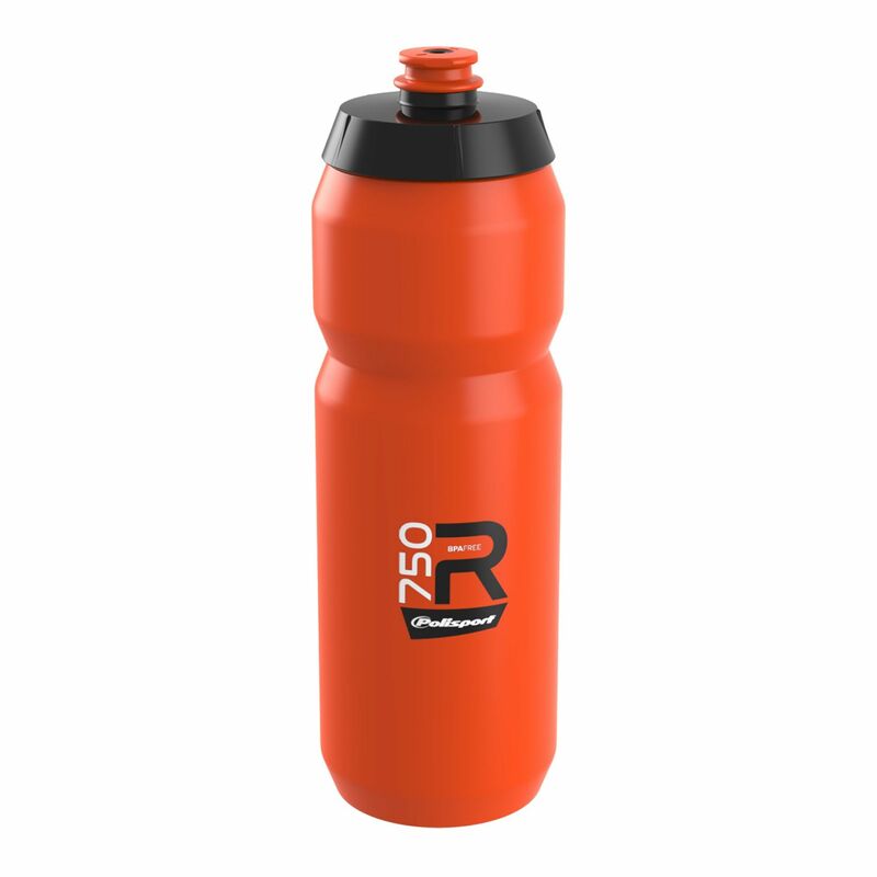 POLISPORT Water Bottle R750 Orange Screw-On Cap 750ml