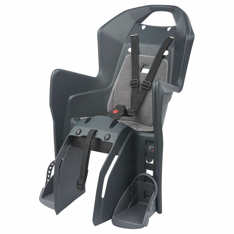 POLISPORT Koolah CFS Rear Child Bike Seat Carrier Mounting - Dark Grey/Silver