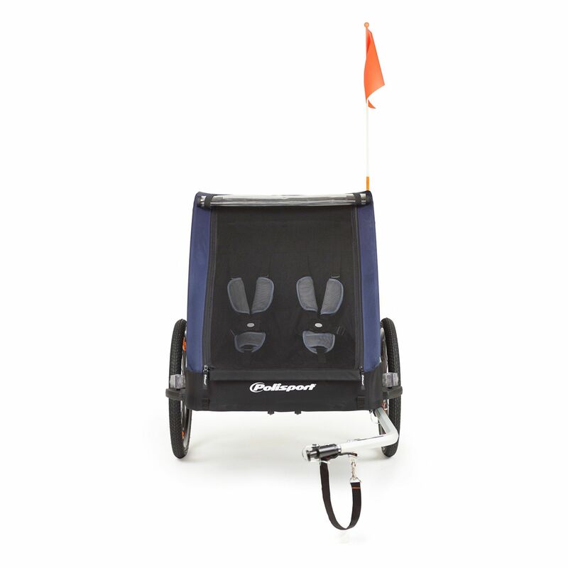 POLISPORT Child Trailer & Stroller Complete Grey/Blue