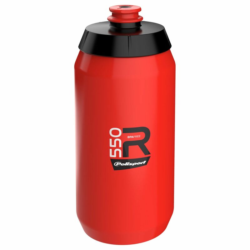 POLISPORT Water Bottle R550 Red Screw-On Cap 550ml