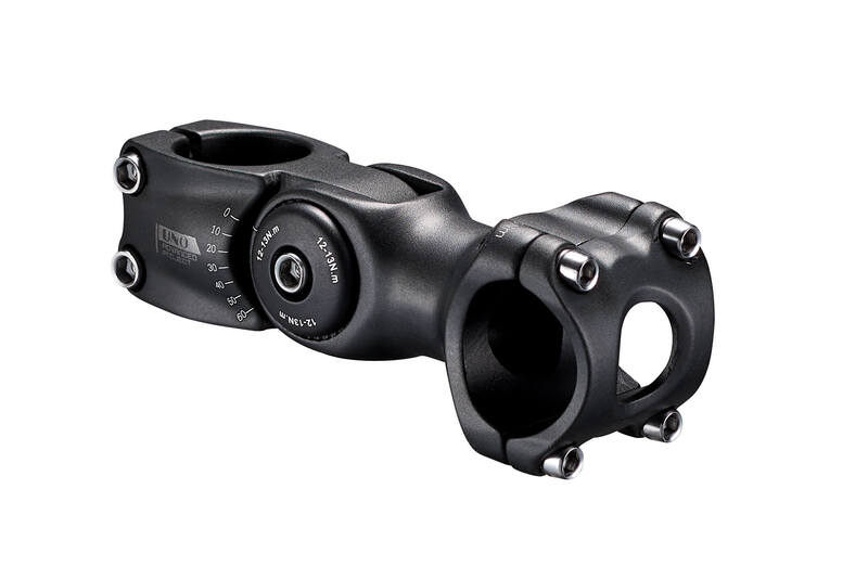 UNO 0°/ 60° Bicycle Handlebar Stem Adjustable Grade - 110mm Black