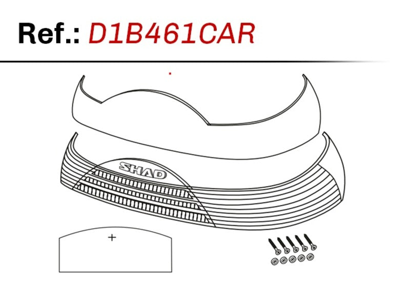 SHAD SH46 Top Case Relflector – Weiß