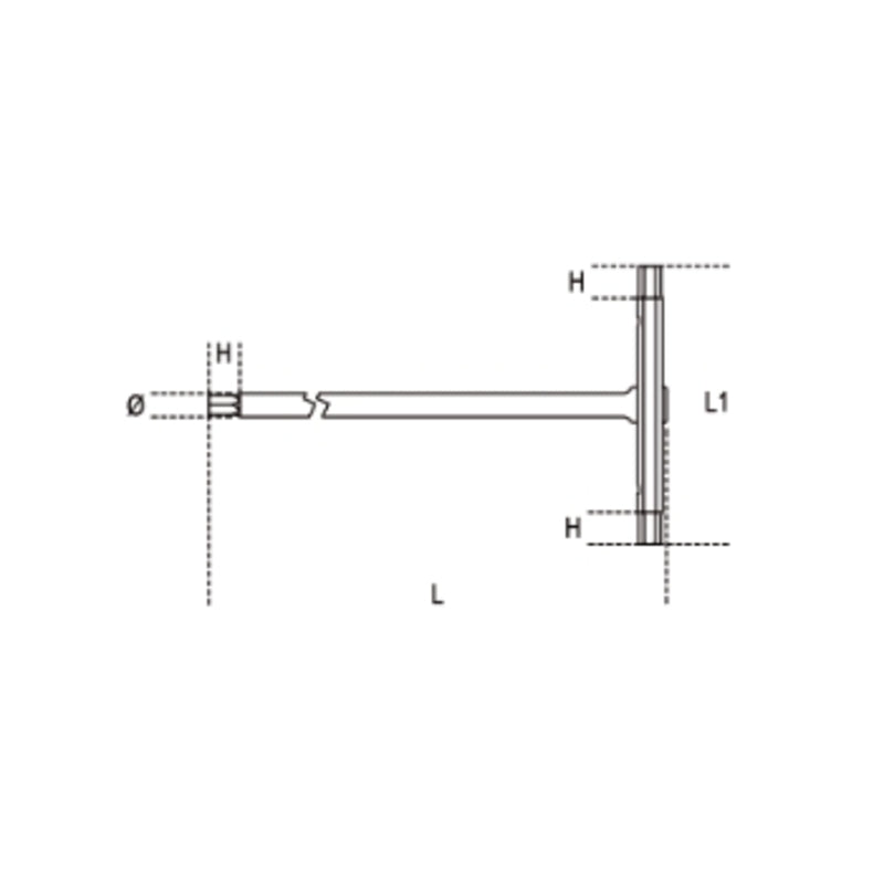BETA männliche Sechskant T-Griff-Schlüssel - 3mm