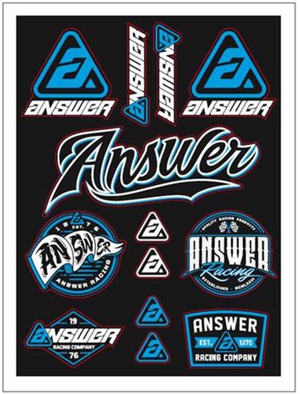 ANSWER Aufkleber-blatt 13 Vorgeschnittene Logos 240 x 239 mm