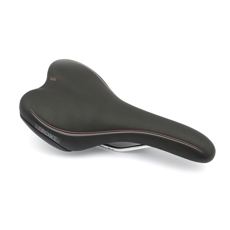 VELO Bicycle Saddle Sport Rails Steel Unisex Black