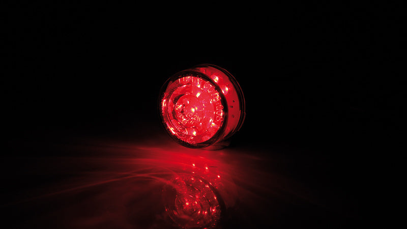 SHIN YO Einsatz LED-Mini-Rücklicht Bullet, Rund, Glas transparent