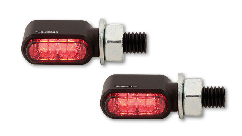 HIGHSIDER CNC 3in1 LED Rück-, Bremslicht, Blinker Little Bronx, Schwarz, getönt.