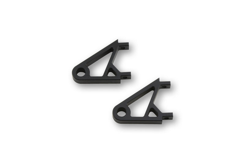 HIGHSIDER CNC Alu Lampenhalter XS, Schwarz eloxiert, Paar