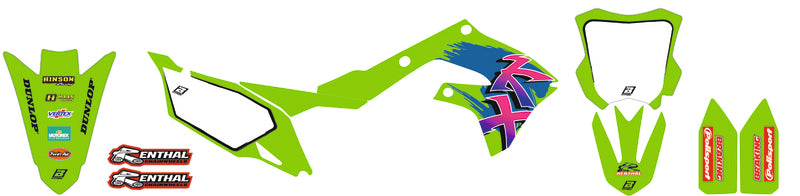 BLACKBIRD Retro Graphic Kit - Kawasaki KX125/250