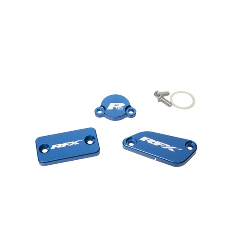 RFX Pro Satz Behälterabdeckung (Blau) - KTM SX65/85 (Brembo Bremsen und Magura Kupplung)