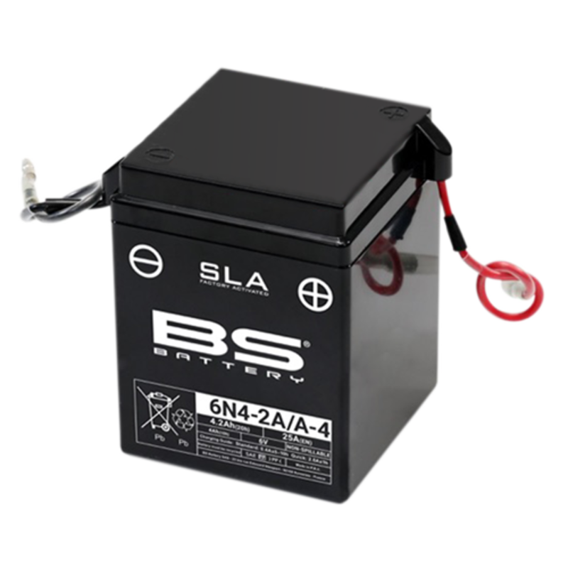 BS BATTERY AGM SLA vorgeladen  - wartungsfrei- 6N4-2A/A-4