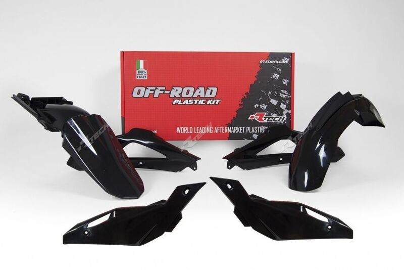RACETECH Kunststoff Kit Schwarz - Husqvarna TE