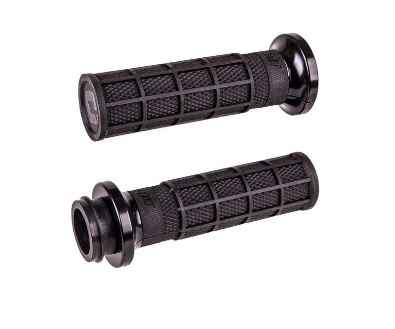 ODI V-Twin Lock-on™ Hart-Luck Signature Full-Waffle Grip Set (Throttle By Wire)- Harley Davidson 2008-