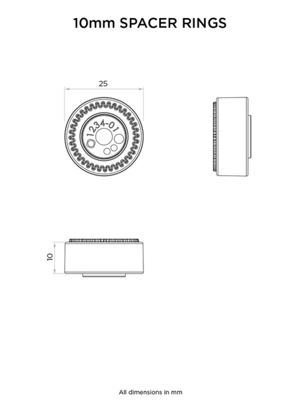 QUAD LOCK Abstandshalter Set Lenker/Spiegelhalterung (2x10mm)