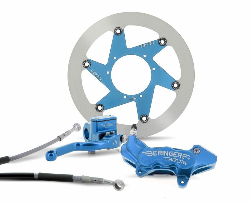 BERINGER Top Race Bremsenkit Rad 16 Bremssattel Aerotec® radial 4 Kolben blau
