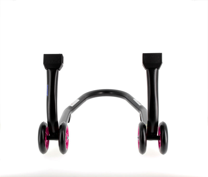 BIHR Home Track Montageständer vorne mattschwarz Räder rosa