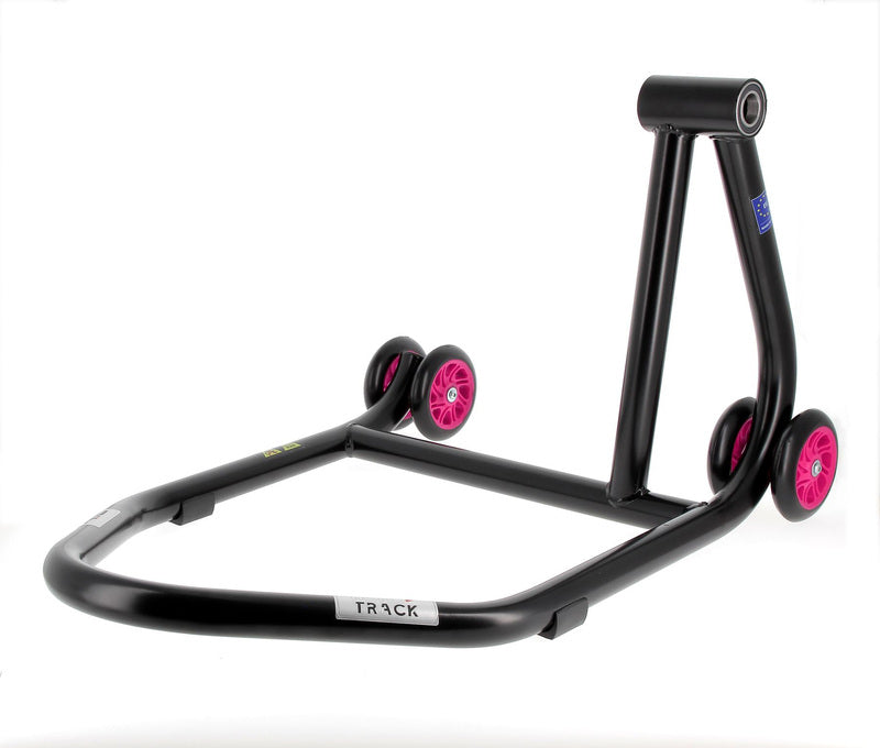BIHR Home Track Montageständer Einarmschwinge rechts mattschwarz Räder rosa