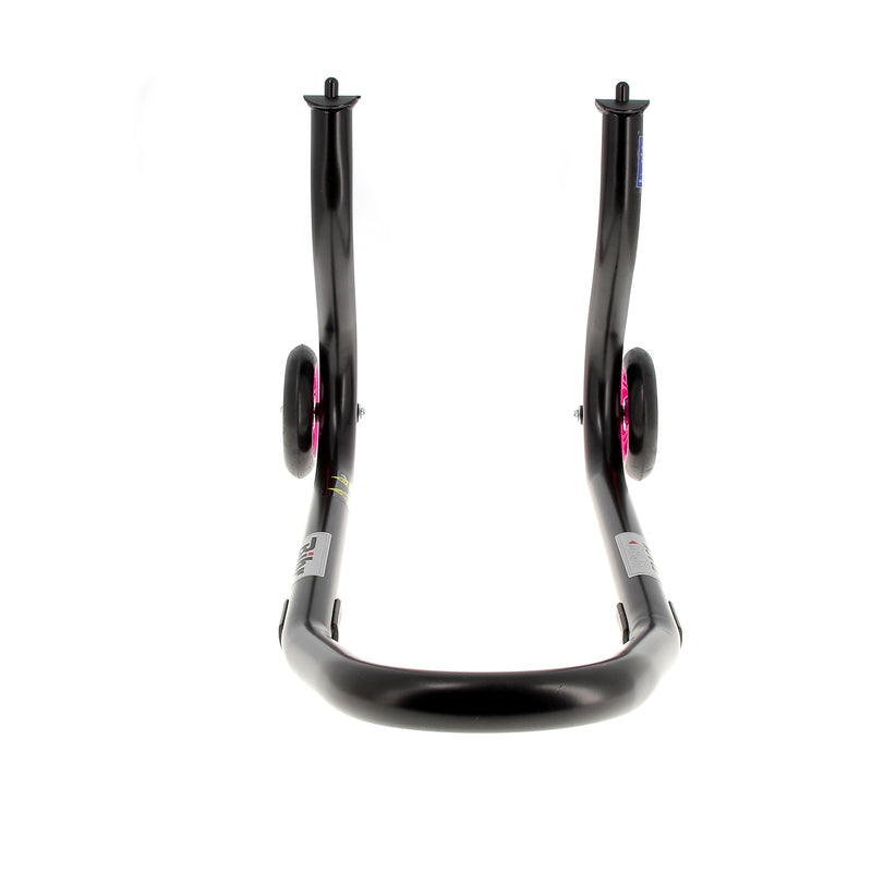 BIHR Home Track Montageständer vorne starr mattschwarz Räder rosa