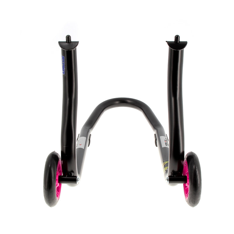 BIHR Home Track Montageständer vorne starr mattschwarz Räder rosa