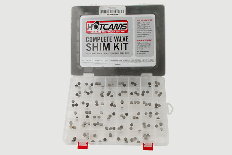 HOT CAMS Ventilscheiben Ø7,48x1.20 bis Ø7,48x3.50mm - (3x je Größe)