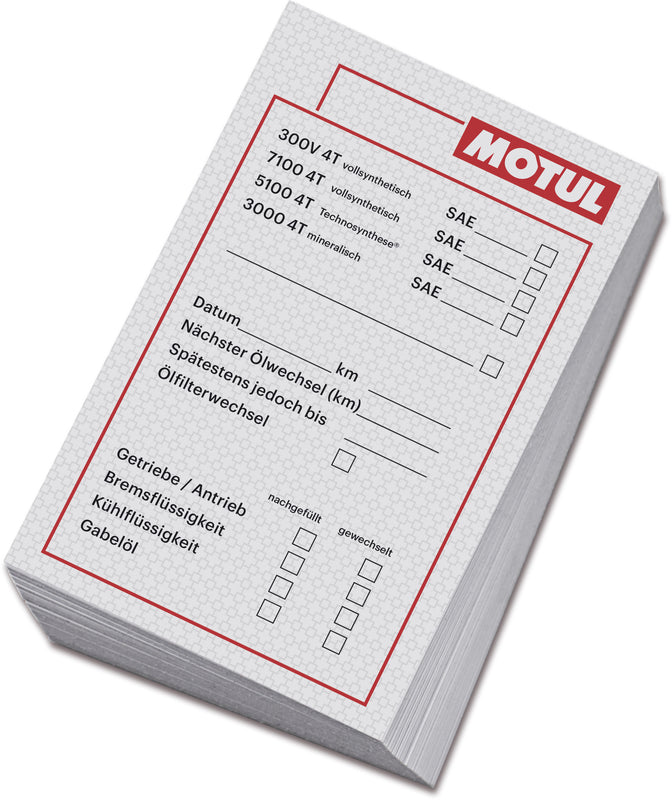 MOTUL Ölwechsel-Aufkleber 50 Stk.