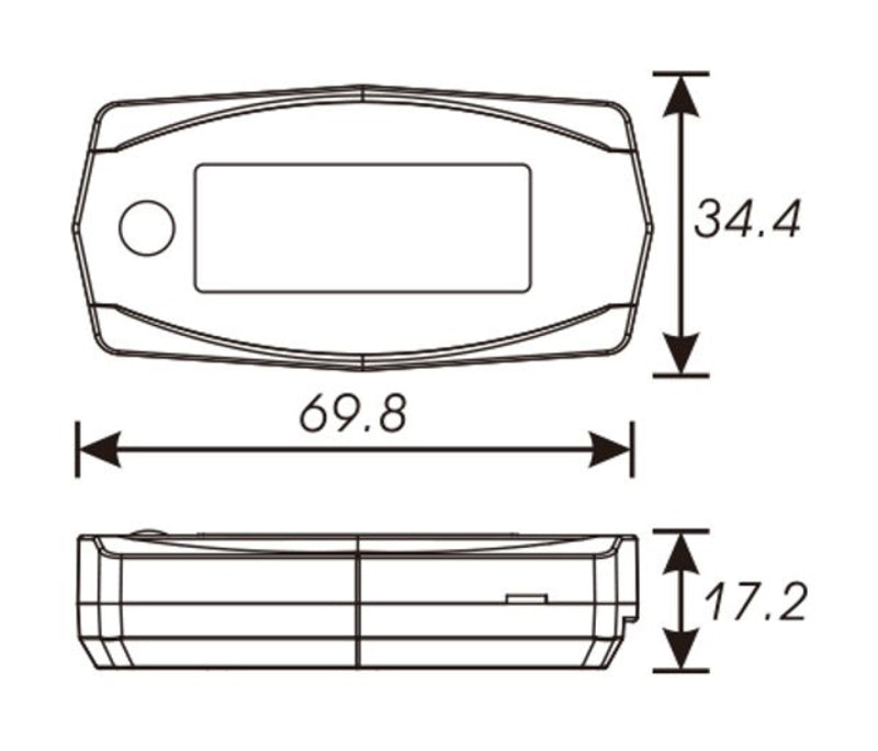 KOSO Betriebsstundenzähler + DrehzahlmesserMini Style universal