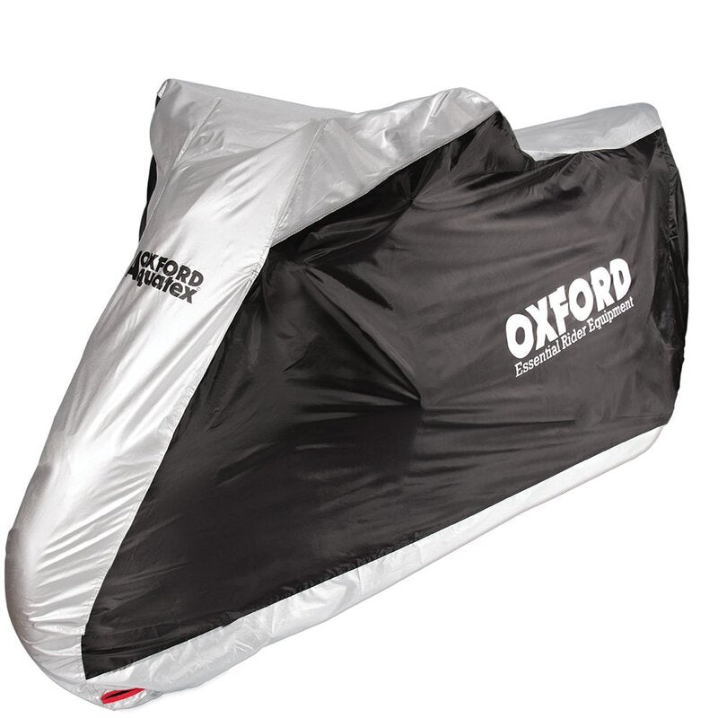 OXFORD Indoor / Outdoor Abdeckplane Aquatex Schwarz/Silber - Motorrad / Scooter - S