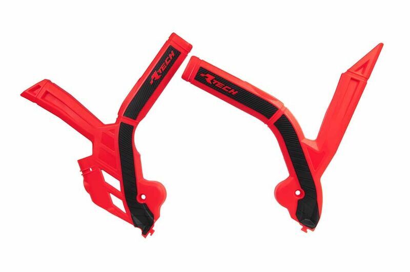 RACETECH Bi-Material Rahmenschutz Rot/Schwarz